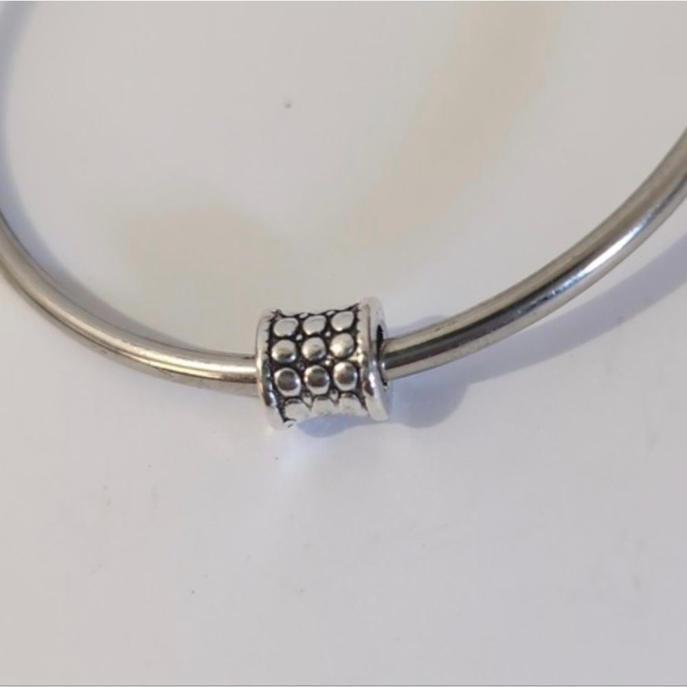 Silver‎ Studded Spacer Charm for Pandora Style Bracelet